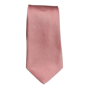 Dion Silk Tie Mens Pink Classic Woven Solid Necktie Made In Canada Formal